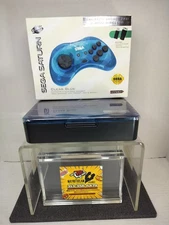Retro-Bit SEGA Saturn Model 2 Wireless Controller Clear Blue BOX & CASE ONLY