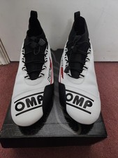 OMP KS-2F Karting & Sim Racing Shoes Red White Kart Boots Size 45