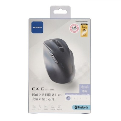 Elecom Wireless Mouse EX-G for Left-Handers   2.4GHz Quiet M Size 5-Button Black