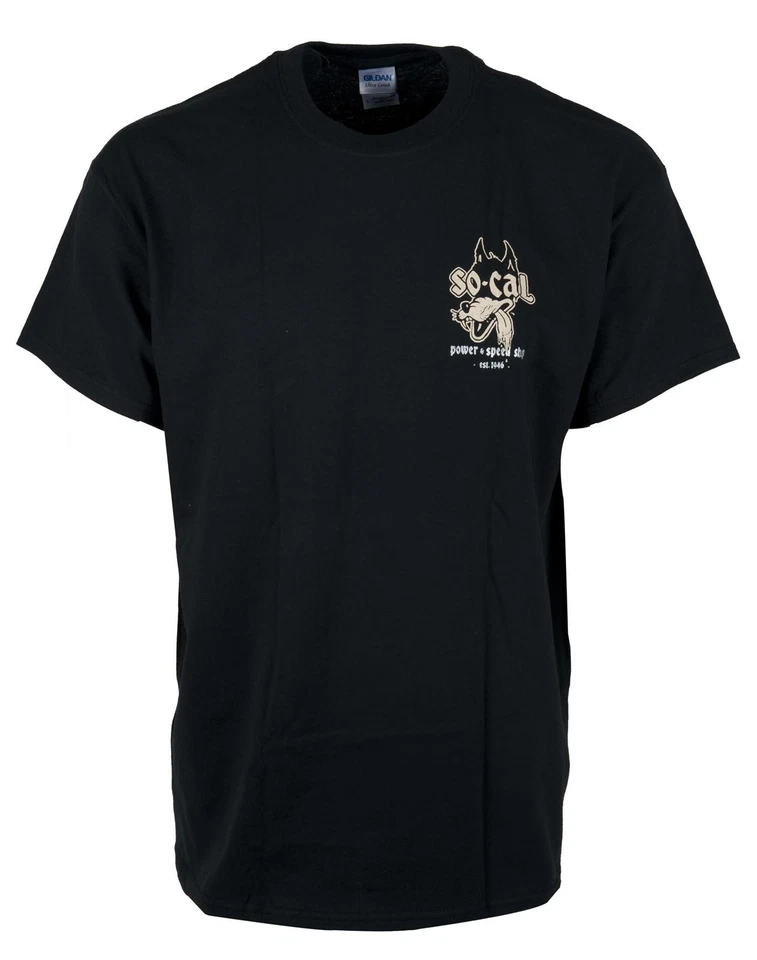 SO-CAL Speed Shop T-Shirt Cotton Pre-Shrunk SO-CAL Wolf Logo Black Men's 2XL Ea Foto 2 de 4