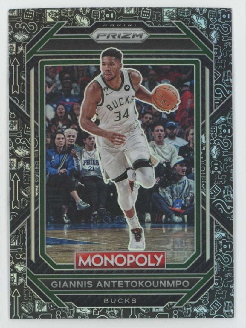2022-23 Panini Prizm Monopoly Black Classic Icons Giannis Antetokounmpo #49 A6