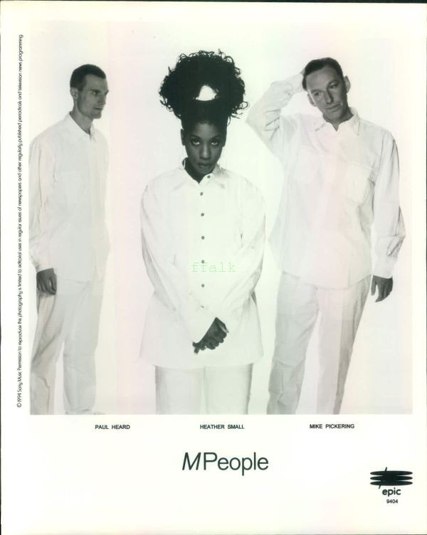 Press Photo: M PEOPLE 8x10 B&W 1994