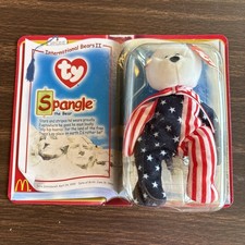 TY Beanie Baby-Rare Spangle The Bear - McDonalds 1999 New In Box