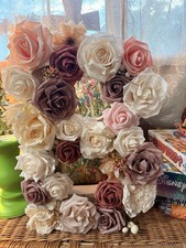 Handmade Floral Letter B Nursery Wall Decor for Girls Pink White Beige Purple