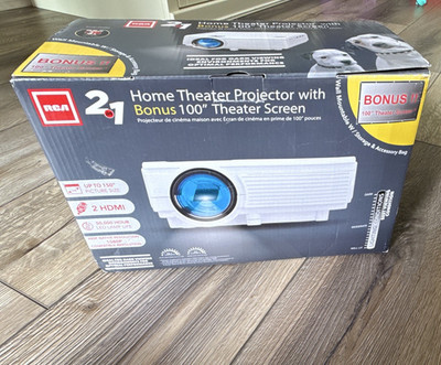 RCA RPJ161-COMBO LCD Projector w/ 100'' Screen, HDMI USB VGA, 1080p Max