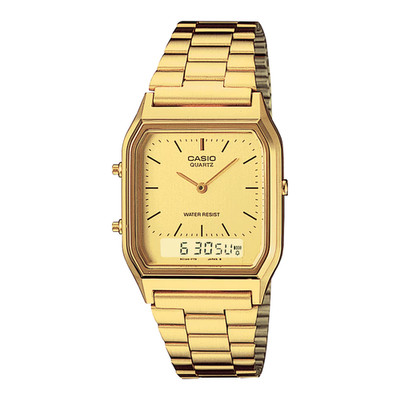 Casio Unisex Gold Analog-Digital Watch - AQ-230GA-9D