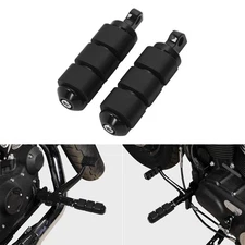 Black Anti Vibration Rubber Foot Pegs Footrest Fit For Harley Softail Sportster