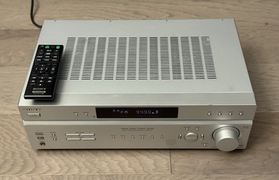 Sony STR-K670P  FM Stereo/FM-AM Receiver w Remote/RCA Cable Bundle- Tested Works