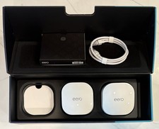 2 EERO 6 Dual-Band Mesh Wi-Fi 6 Extender Q010001  OEM Cord - New Read.