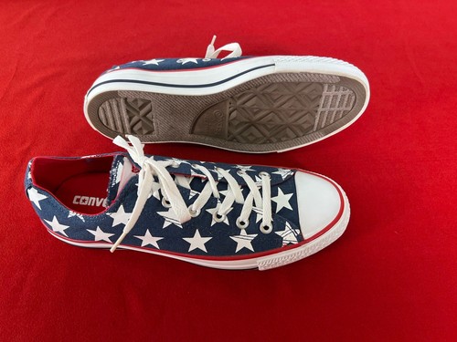 NEW Converse Chuck Taylor All Star Low Canvas Red/White/Blue 117326F Wm 10 Men 8 - Picture 3 of 13