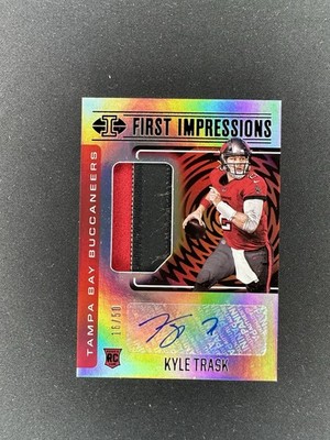 2021 Kyle Trask Rookie /50 Auto 1st Impressions 2 Color Patch Panini Illusions
