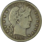 1895 S Barber Silver Quarter VG Very Good 25c Coin SKU:I25949
