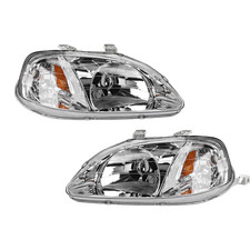 Headlight Set For Honda Civic 1999-2000 Cx Dx Ex Gx Hx Lx Si Value Pkg Halogen Headlight Set For Honda Civic 1999-2000 Cx Dx Ex Gx Hx Lx Si Value Pkg Halogen