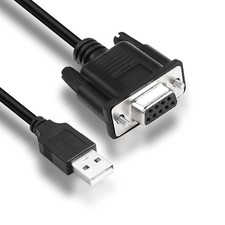 MEIRIYFA USB to RS-232 DB9 Female Serial Adapter Cable, 2.0 Male black