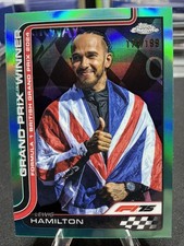 2025 Topps Chrome F1 Lewis Hamilton Britain GP Winner Aqua 144/199 #104