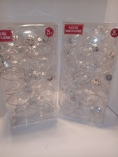 MAKE MARKET CHRISTMAS NOEL DIY CLEAR PLASTIC ORNAMENTS 50 PC NEW