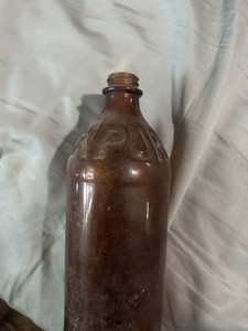 Vintage PUREX Amber Glass Bottle | Embossed Brown Bleach Bottle | Mid-Century