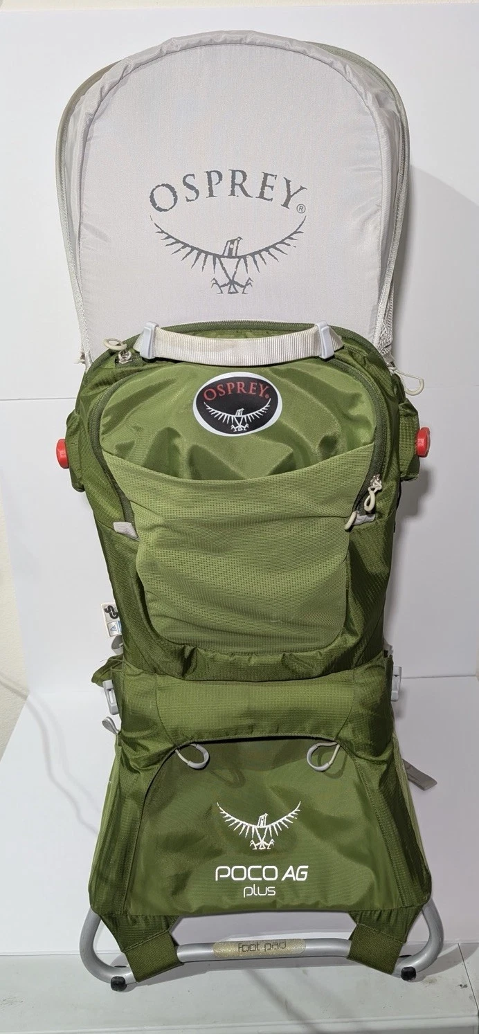 Osprey Poco AG Plus Baby Backpack Carrier Sun Rain Cover Tough Traveler Saddle