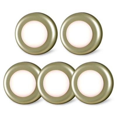 5 Pack 2.8  Push Tap Lights, Stick on Touch Puck Lights AAA Battery Operated