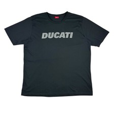 Ducati Logo T Shirt Mens XXL Black Cotton Motorcycle Biker Tee Crewneck
