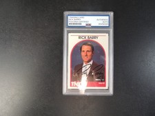 1989 1990 NBA Hoops Announcer Rick Barry PSA Signed Autographed Auto Card