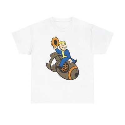 Fallout Nuclear Graphic T Shirt The Ghoul Vault Tec Unisex Heavy Cotton Tee