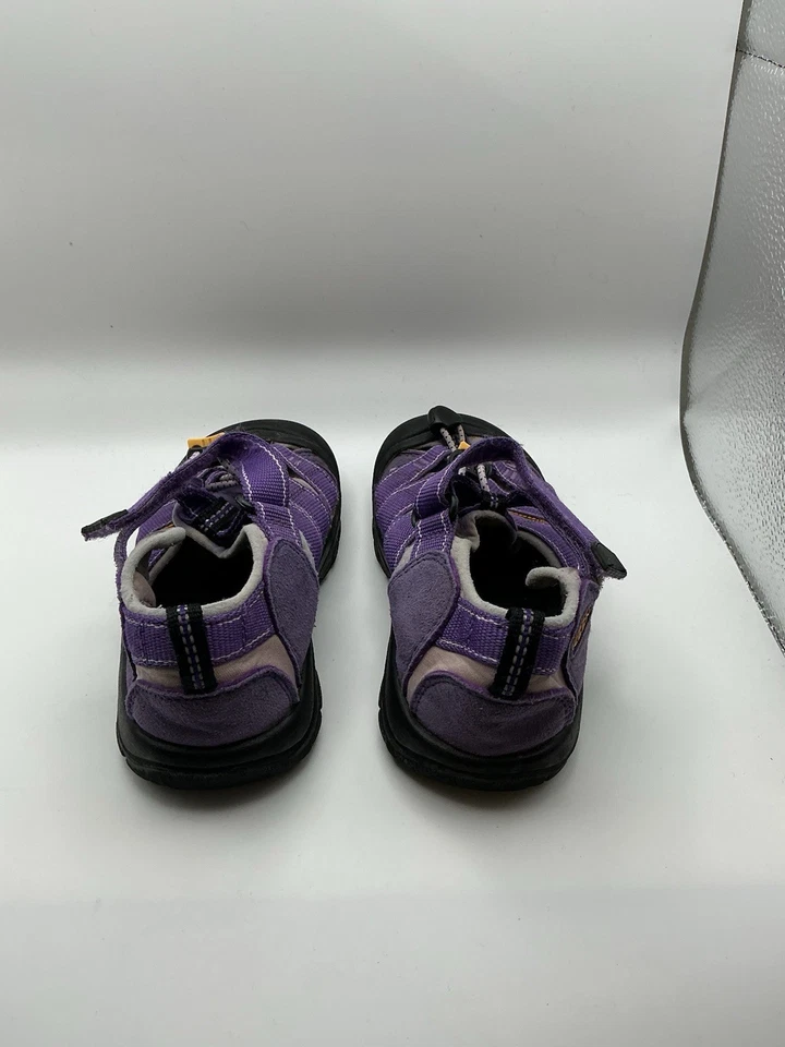 Keen Newport Juvenil Talla 1 Púrpura Lona Impermeable Sandalias Usadas 0082 Foto 2 de 4