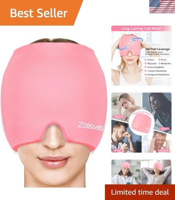 Migraine Relief Cap Ice Pack Headache Hat Hot & Cold Therapy Full Head Coverage