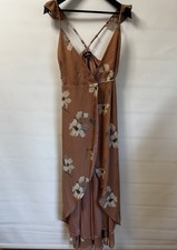 Lulus Women’s Floral Maxi Dress Size S Brown