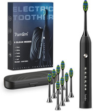 Sonic Electric Toothbrush with 8 Brush Heads  Travel Case 90-Day Battery