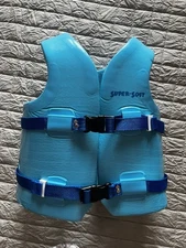 TRC Recreation Swim Vest Life Jacket Super Soft USCG Kids Medium Foam in Blue 