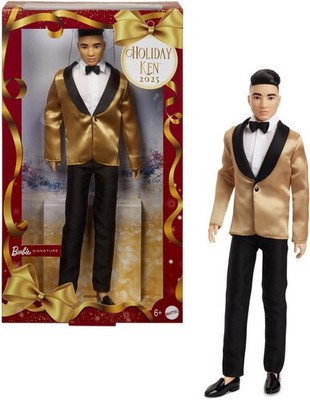 Mattel Collectible - Barbie Holiday Ken Doll 2025, Asian [New Toy] Paper Doll,