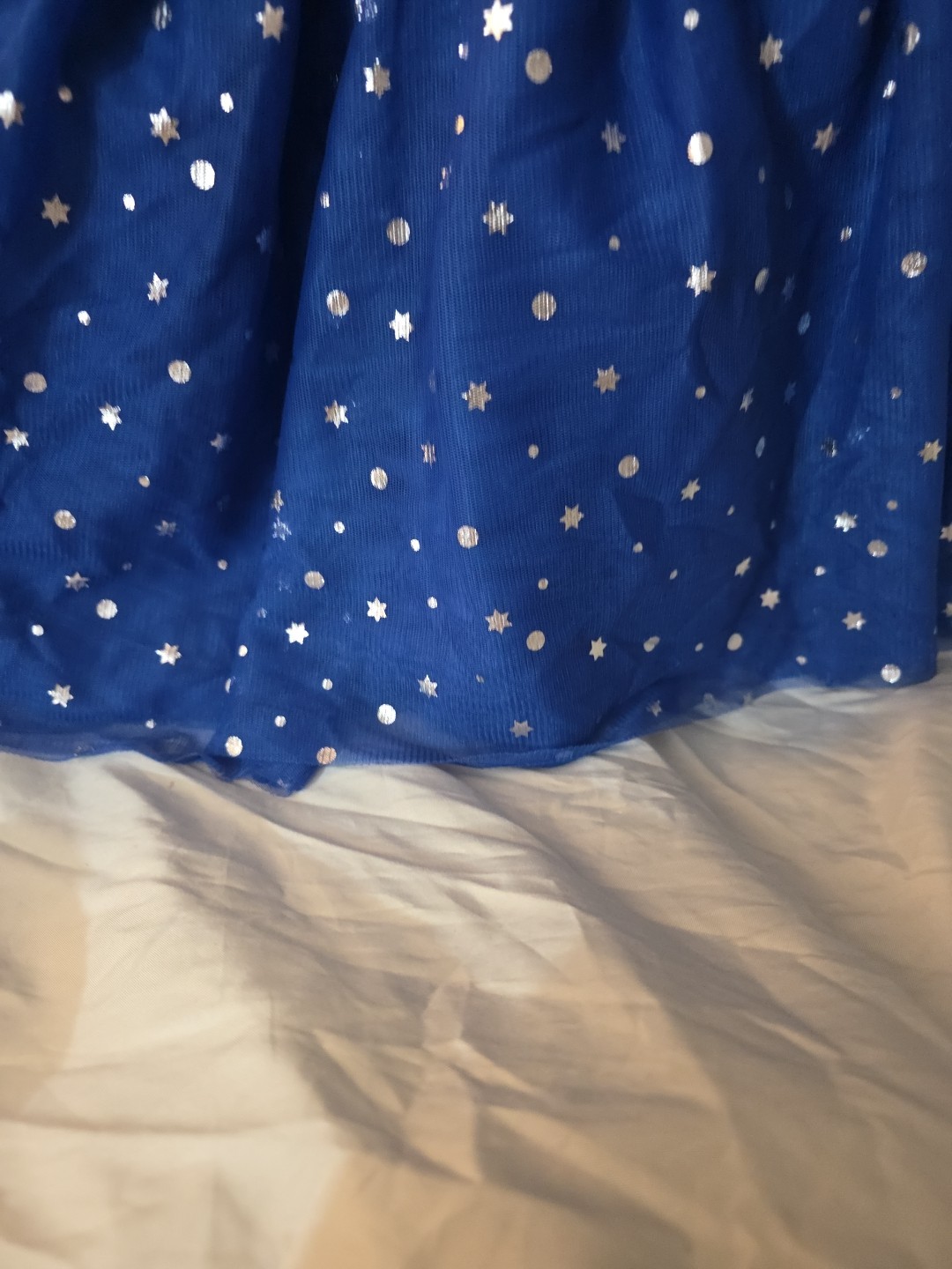 Girl's Cat & Jack Blue Shine Bright Long Sleeve Hanukkah Dress Size 2T