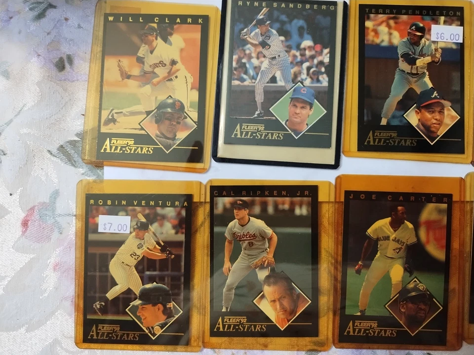 Juego completo de 24 cartas Fleer All-Stars 1992 Griffey Jr. Ripken Frank Thomas Gwynn Foto 4 de 4