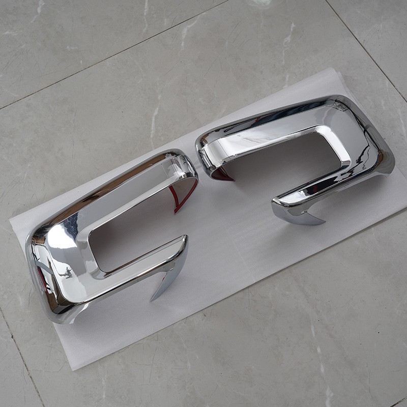 2X Side Mirror Covers Overlay With Turn Signal For 2021+ Ford F150 F-150 Chrome