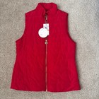 Nwt michael kors cherry red quilted puffer vest size small