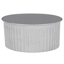 Imperial Manufacturing GV0733 30 ga. Round Stove Galvanized Pipe End Cap 4 in.