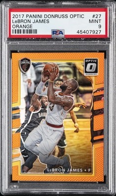 2017 PANINI DONRUSS OPTIC ORANGE #27 LEBRON JAMES #/199 PSA 9 | eBay