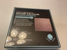 10Pk Silver Calcium Alginate Wound Dressing, Non-Stick, Absorbent, Sterile, 4x4"