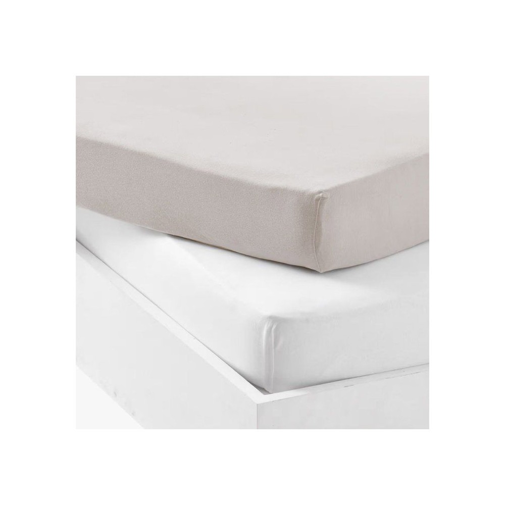 Parure de lit bébé en pur jersey de coton avec alèse intégrée haute protection 60x120