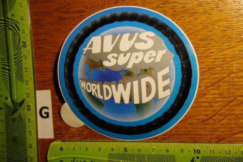 Alter Aufkleber Auto Lkw Bus Lenkradbezüge AVUS SUPER worldwide
