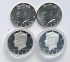 2023 Kennedy Half PDSS 4 Coin Set wClad & 99.9% Silver Proofs wAir Tight Holders