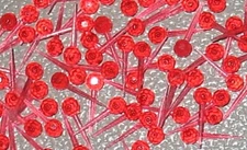 80 Tiny RED Mini Pin Globes Lights Bulbs Peg For Ceramic Christmas Tree