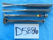 D5886 Zimmer Orthopedic Gouges Instruments Set of 4 Approx. 22cm