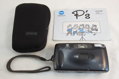 EXC++++!!】Minolta P's Ps Point & Shoot film Camera w/ Strap Case