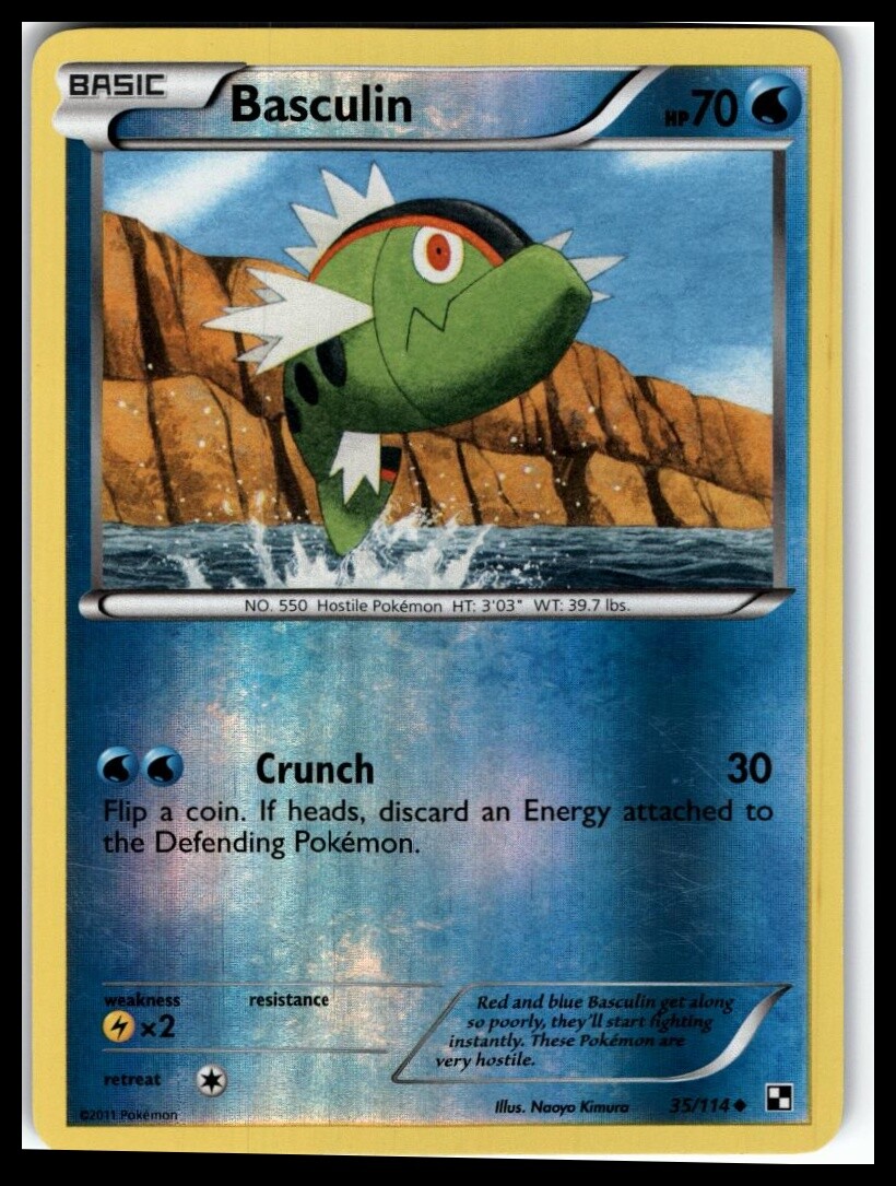 Basculin #35/114 Black and White Pokemon Card