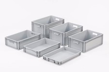 Euro Storage Containers - 14 sizes - Stackable Box Plastic Crate Boxes Tray