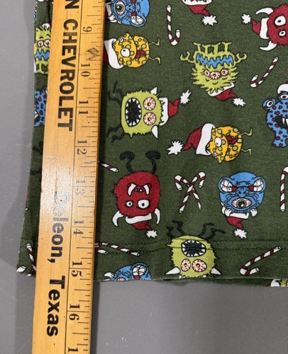 The Children's Place Christmas Monsters  Size 5 Cotton  Sleeper Pajamas Green - Picture 9 of 19