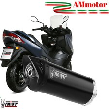 Scarico Mivv Suzuki Burgman 400 2020 Terminale Mover Oval Black Scooter Marmitta