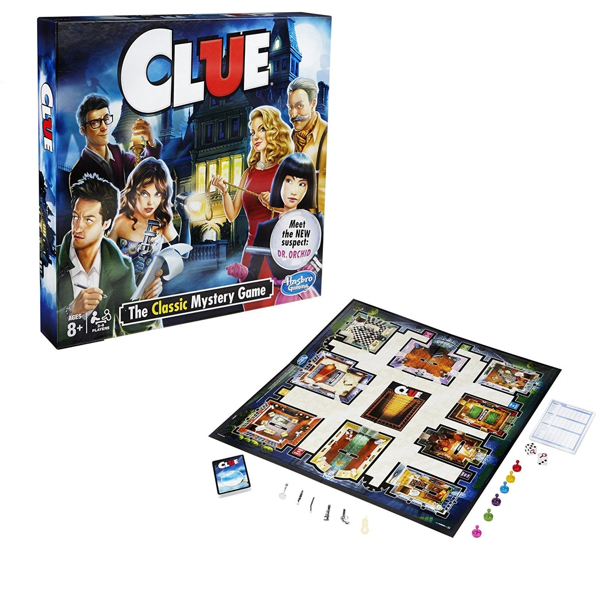 Clue Board Game, Mystery Games for 2-6 Players, Family Games for